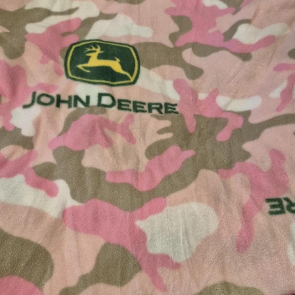 Fleece fitted Crib or toddler bed sheet, John Deere fabric, New